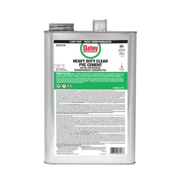 PVC Cement, Heavy Duty, Clear, 1 gal